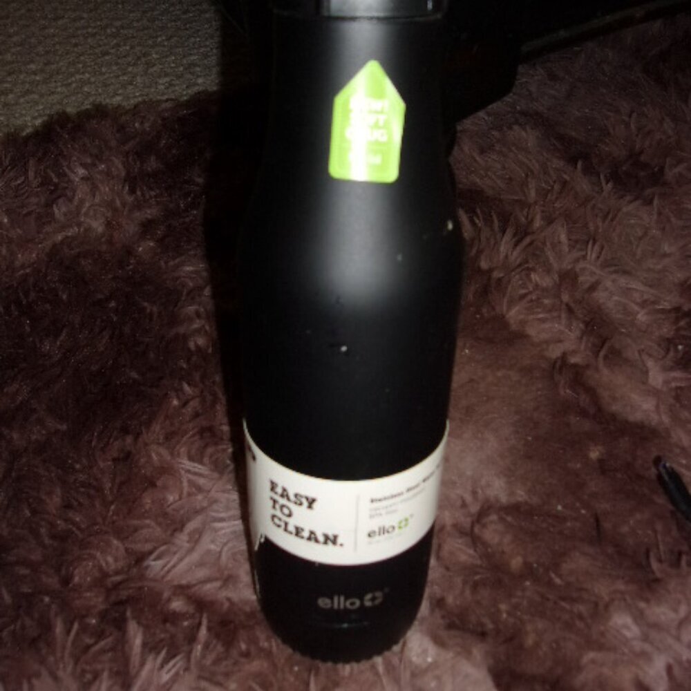 Ello Riley 18oz black slim VACUUM Insulated STAINLESS Steel Water BOTTLE New - Picture 2 of 6
